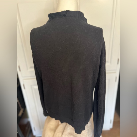 Reaction | Black Ruffle Cardigan | L. Kenneth Cole - Picture 4 of 4